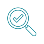 Magnifier with checkmark icon representing curated picks